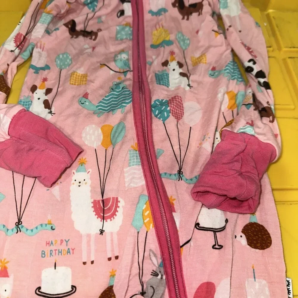Little Sleepies Party Animals Pink 12/18